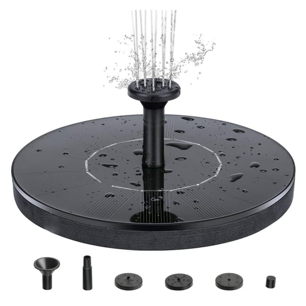 Soldriven vattenfontän 13 cm (svart)