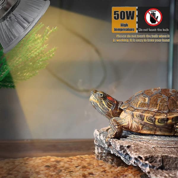 50w Skildpadde Varmelampe C E27 UVB Fuld Spektrum Til Krybdyr Og Terrarier