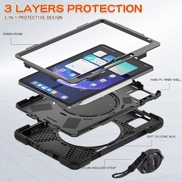 Xiaomi Mi Pad 6 Pro Robust Tablet Cover - Sort
