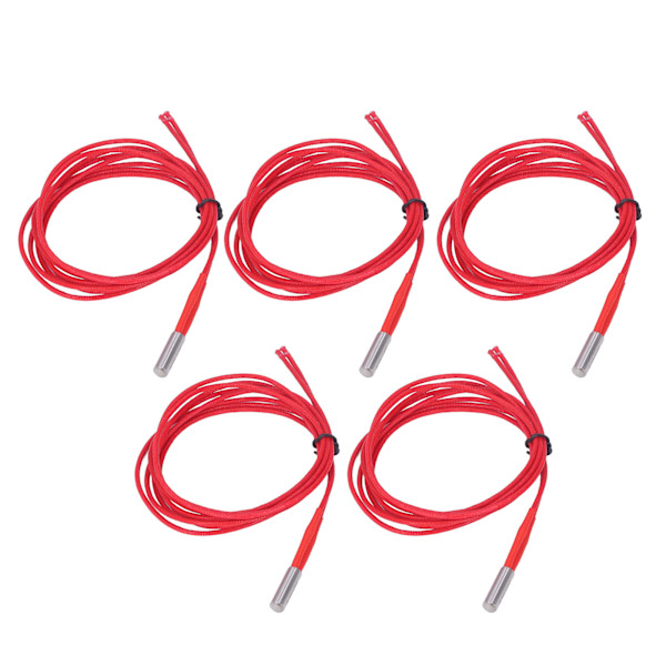 5 STK 12V 40W Patronvarmer Rustfrit Stål Kobber Varmerør til 3D Printer 6x20mm