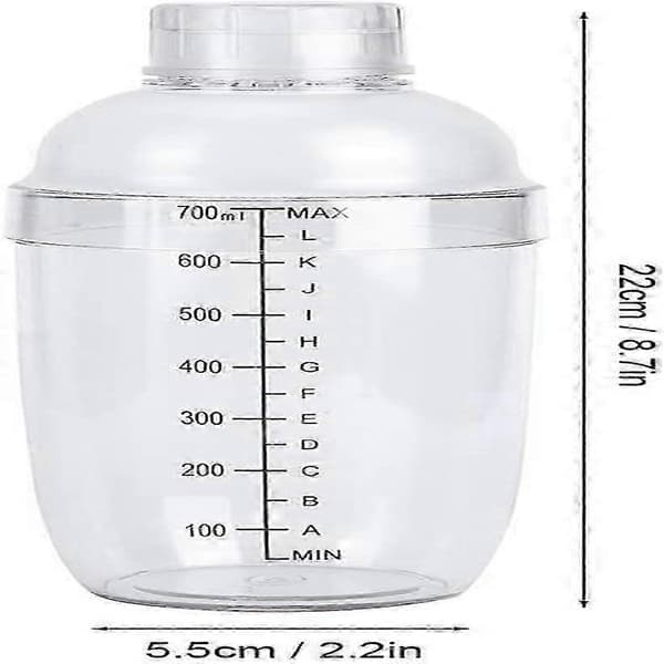 Muovinen cocktailshaker, 500 ml shakerkuppi, läpinäkyvä juomashakerpullo, teekannu, sekoitusshakerit vaa'alla szrh21 5 5