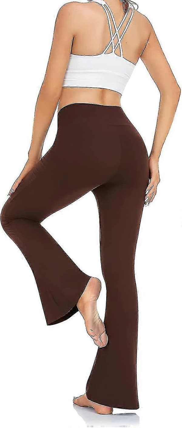 Dambyxor med hög midja - Utsvängda leggings för kvinnor, casual bootleg, S-3xl S