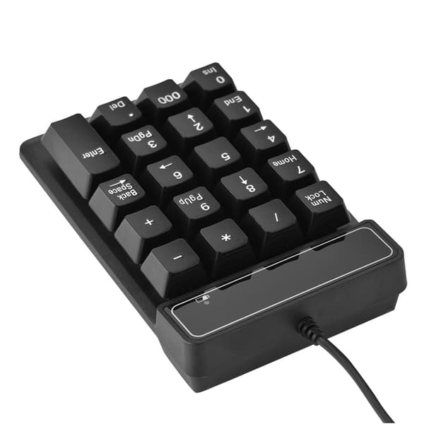 1,5M / 5FT USB Kablet 19 Tasters Numerisk Tastatur Num Pad til Windows Laptop Desktop PC