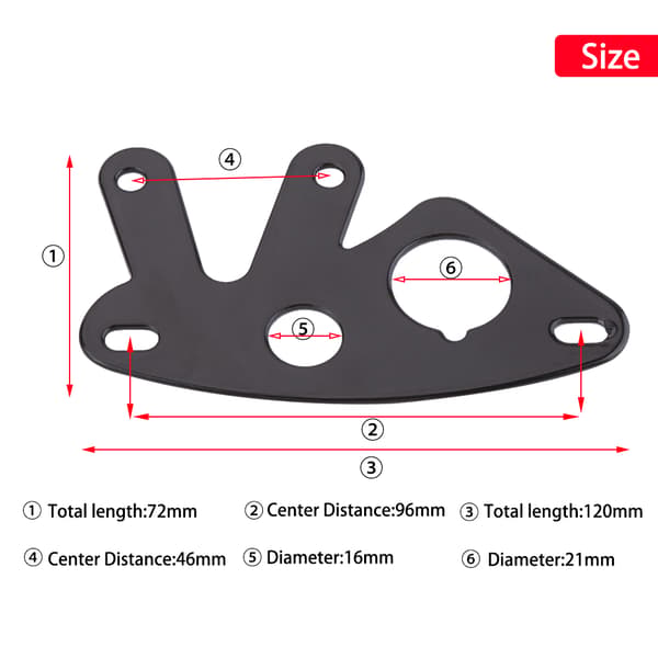 Universal Motorcykel Instrumentbeslag Speedometer Kilometertæller Monteringsstand Support