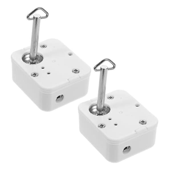 【03】2 STK Spillebevægelse Tilbehør Urværksmekanisme med Nøgle til DIY Spilledåser Erstatning Hvid White 5.60X4.80X2.60CM