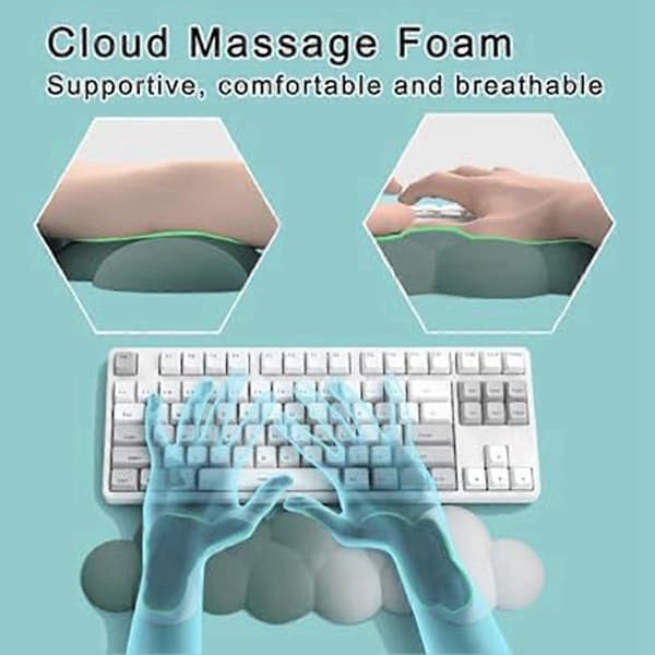 G-Keyboard håndledsstøtte, ergonomisk design effektiv håndledssmertelindring armlæn skrivebord, sød skydekoration