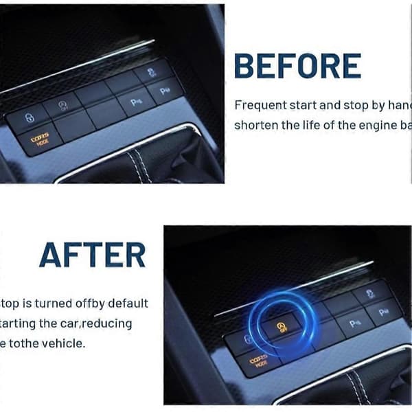 【03】För Skoda Octavia Automatisk Stopp Start System Avstängningsenhet med Vippströmbrytare Kontrollsensor Plug Kabel Tre Lägen Black