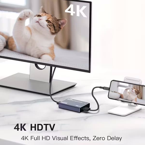 4K Capture Card, HDMI Video Capture Device, 4K HDTV Video Capture Card med USB 3.0