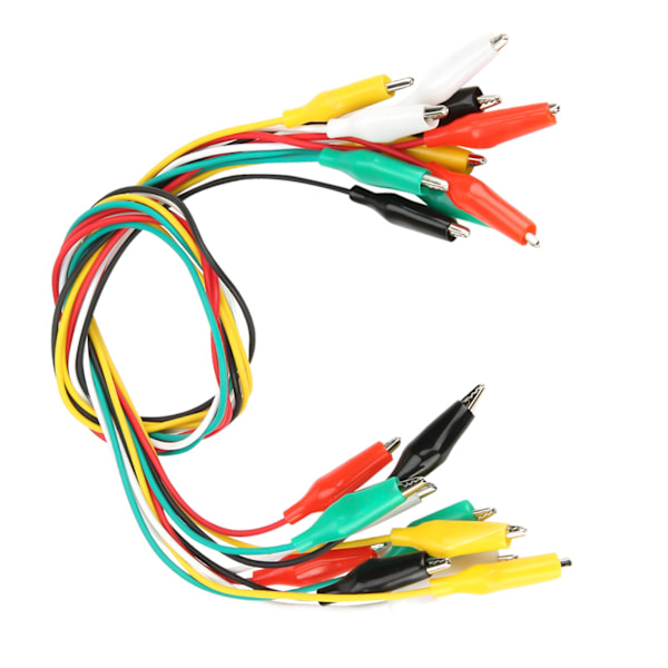 10 stk. 50 cm krokodilleklemme nummer 35 mm dobbeltendede krokodilleklemmer kabel
