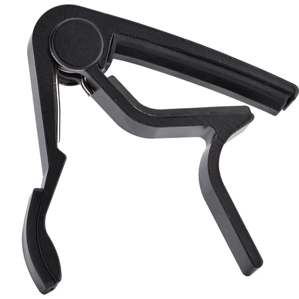 Bærbar Quick Change Tune Clamp Håndholdt Tuner Capo til Folke Guitar Sort