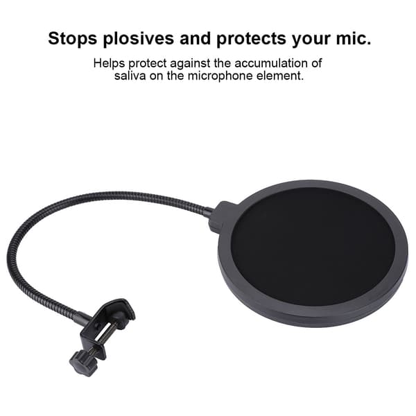 15,5 cm Diameter Pop up Filter Spray Hood Mikrofon Inspelningsstudio Pop Shield Mic Filter Mask