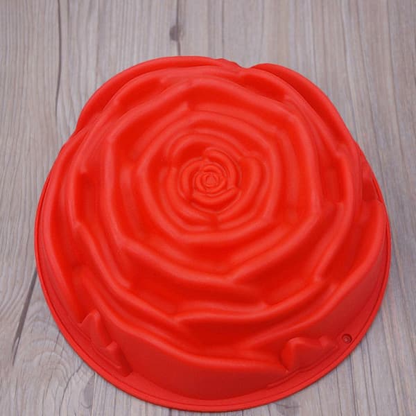 DIY bageværktøj Valentinsdag silikone stor rosenkageform
