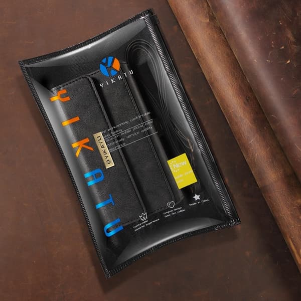【03】YIKATU Samsung Galaxy S26 Ultra Wallet Case Kunstlæder - Sort