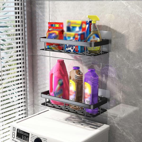 -mount Er Bath Er Caddy Hylla Stora H Rack Izer Bath Silver