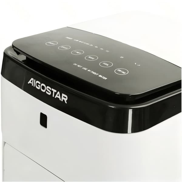 Aigostar luftkøler 60W, 3 hastigheder, 3,5L tank, 12-timers timer, touchscreen, bærbar køler med hjul