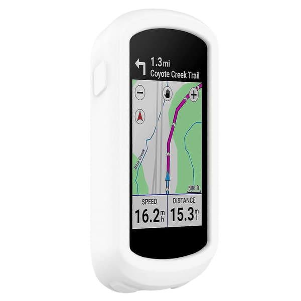Til Garmin Explore 2 cykel-GPS-computer. Anti-fald blødt silikoneetui. White Style A
