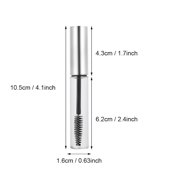5 Färger 10ml Tom Mascara Tub med Ögonfransborste Tom Mascara Behållare Flaska #3