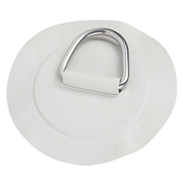 6in D Ring Pad Patch PVC Rustfrit Stål til Oppustelig Båd Flåde Kajak Kano Surfbræt