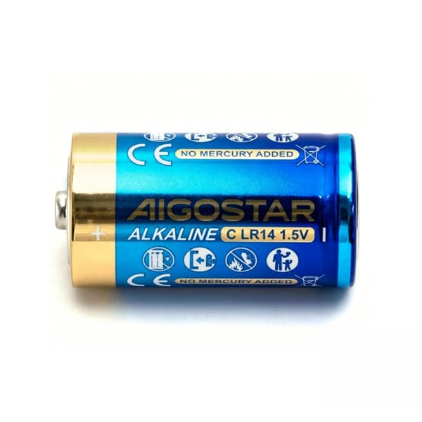 2 stk. Alkalinebatteri LR14 (C) 1,5V