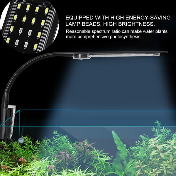 Akvariefisketanke Mini LED Clip Lys Vandplanter Belysningslampe Tilbehør EU Stik 220VX5