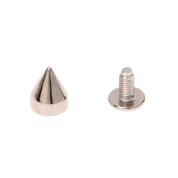 200 st metallkon skruvspikar stud lädertyg hantverk DIY goth punk plats Silver