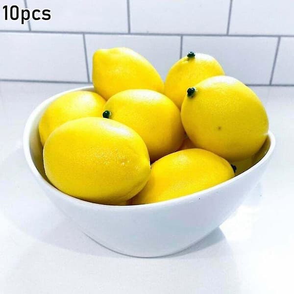 Kunstig Citron 7.3*5.2cm Falske Citroner Naturtro Simuleret Styrofoam Dekor