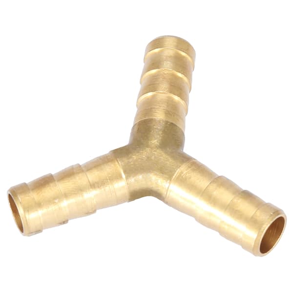 Messing Y 3-vejs slange med modhager, konnektor, samling til luft, vand, gas OD (8 mm, 4 stk)