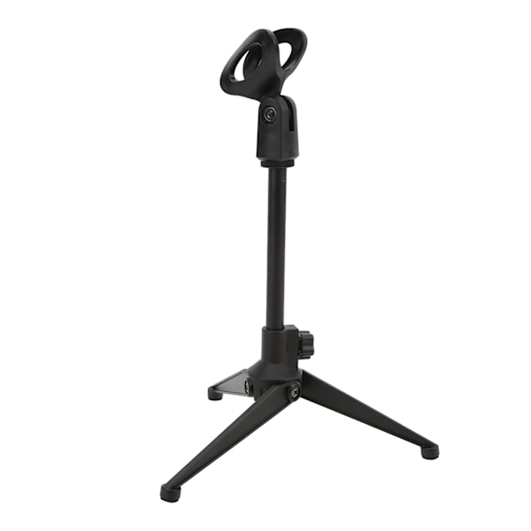 Justerbar Bordmikrofon Tripod Stand Holder Beslag Bord Mikrofonholder med Mikrofonklips til Konference Live Broadcast