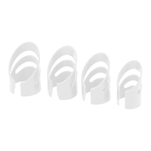 4 st Gitarr Fingerplektrum Fingerspets Skydd Instrument Tillbehör Set Kit för Bas Banjo Vit