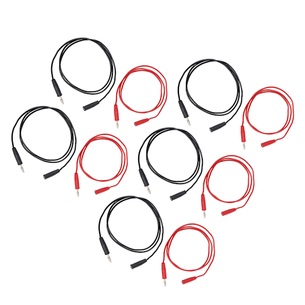 5 Set 4mm Banankontakt Testkabel Hane till Hona 0.75mm² Anslutningskabel Elektronisk Testkabel