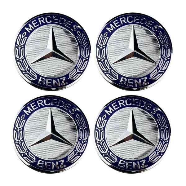 Mercedes-Benz centerkapsel – hjullogo 75 mm, sort Black Svart - 75mm