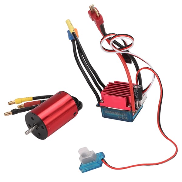 Børsteløs motor ESC Kit 4500KV Børsteløs motor 35A Børsteløs ESC Programmerbar til 1/14 til 1/16 RC-bil