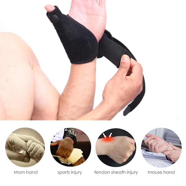 Fingerstöd Tumskydd Armband med Fjäderstöd Sport Handledsskydd Händer Anti Vrickning