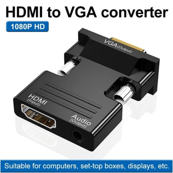 HDMI naaras-VGA urossovitin AUX-lähdöllä