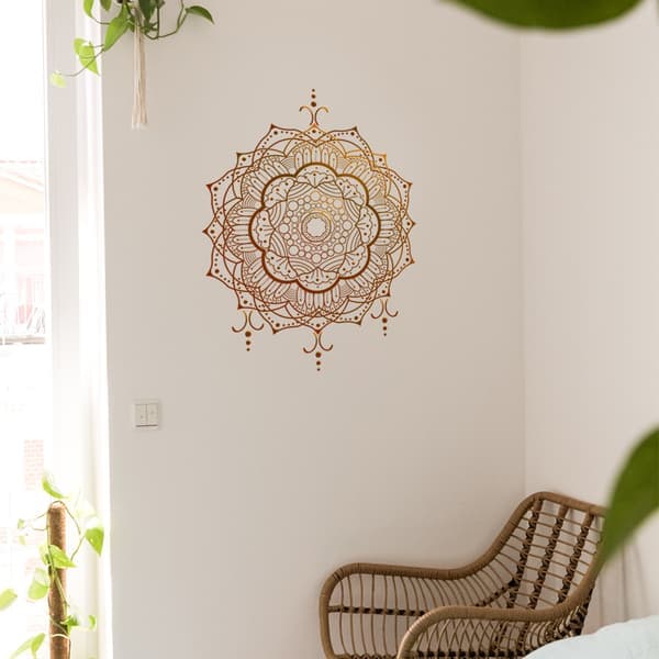 Mandala-seinätarrat Datura Buddha Irrotettava taide kodinsisustus