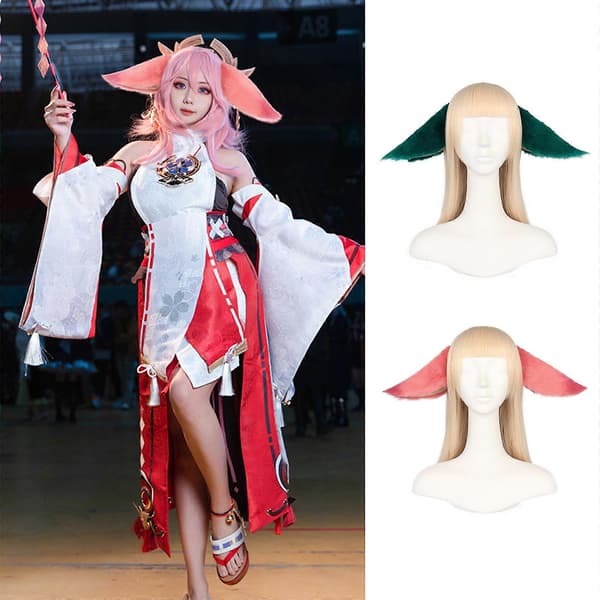 Cosplay Tegneseriefigur Ræveører Hårring Kvinde Makeup Pandebånd til Påske Halloween Cosplay Hår Tilbehør Pink Vaaleanpunainen