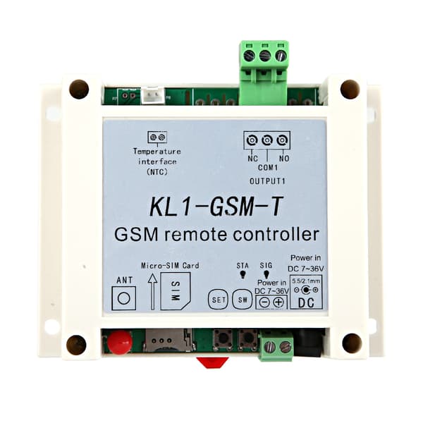 7-36VDC Övervakning Fjärrkontroll GSM Temperatur Termostat Kontrollsensor