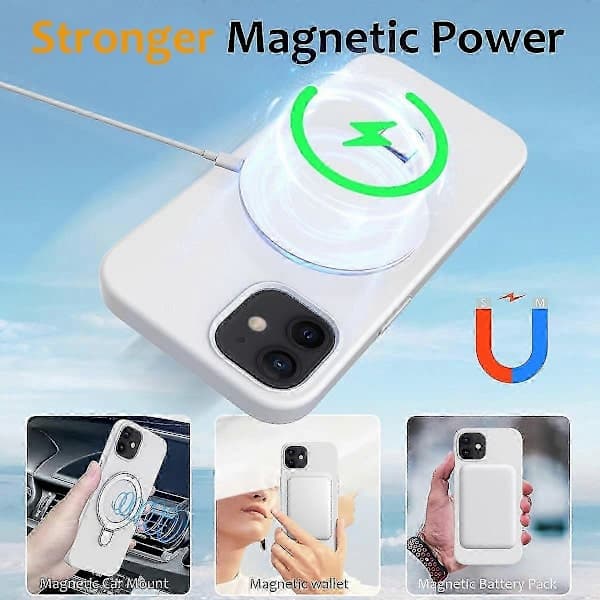 【03】Magnetic Case for iPhone 11 with Ring Stand PC+Silicone Drop-proof Phone Case Sti Style A