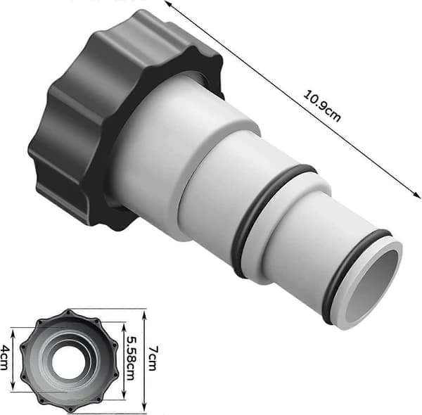 Poolslangeadapter A, 38 mm og 32 mm diameter, pooladapter A til pumpeslangekoblinger (2 stk)