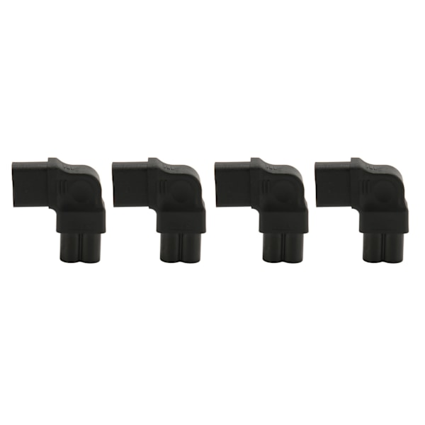 IEC320 C6 til C13 Strømadapter 90 Grader 2.5A‑10A 250V Strømstikadapter til UPS Computerstik 4 stk
