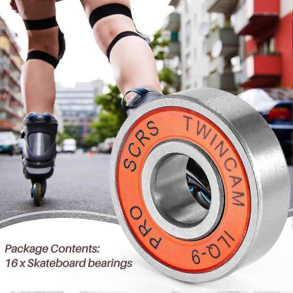 16 stk/parti Skating Twincam Ilq-9 608zz Miniaturekugle til Skateboardsko Tilbehør -9