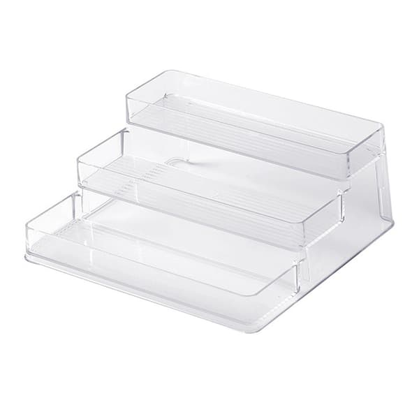 Klar Akryl Display Riser Hylde 3-Tier Riser Display Stand Køkken Badeværelse Opbevaringsreol