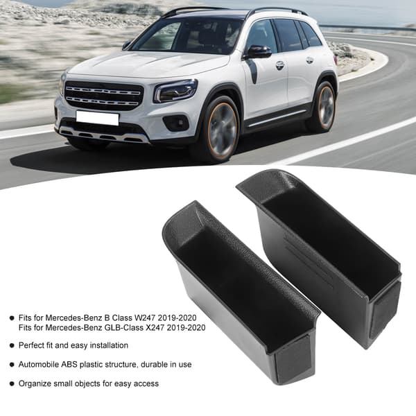 2 stk. sæt Opbevaringsboks til fordør Organizer Container Passer til Mercedes Benz B Klasse W247/GLB Klasse X247 2019+