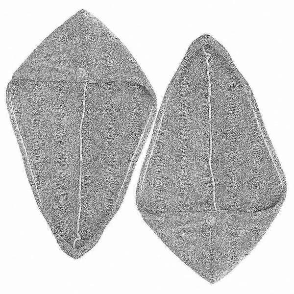 2-pack Mjuk Korallfleece Hårtorkningsmössa Absorberande Badhandduksinpackning för Hårvård -Z Harmaa 65,00X25,00X1,50CM