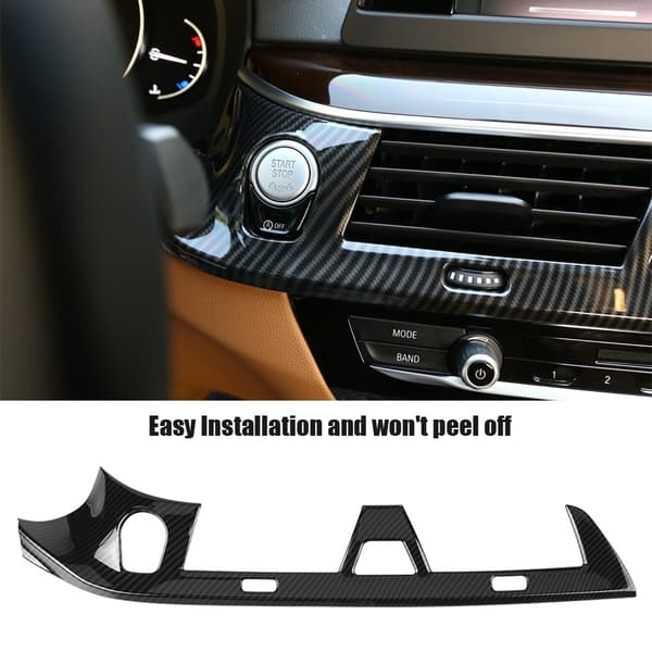 Kolfiberstil Bil Konsol Luftkonditionering Ventilationsgaller Skydd för BMW 5-serie G30 2017-2018