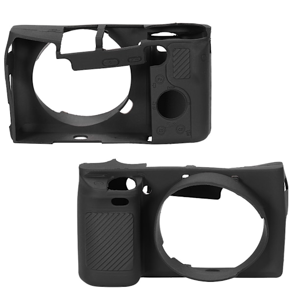 Mjukt silikon kameraskyddsfodral med enkel åtkomstdesign för Sony A6000 Svart