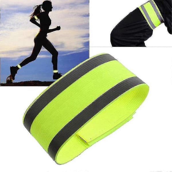 Reflexband - Kardborreband Med Reflex - Universell Gul