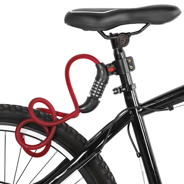 Mountainbike Cykel Skivebremselås Elektrisk Scooter Motorcykel Kodet Lås Tilbehør Mat Rød