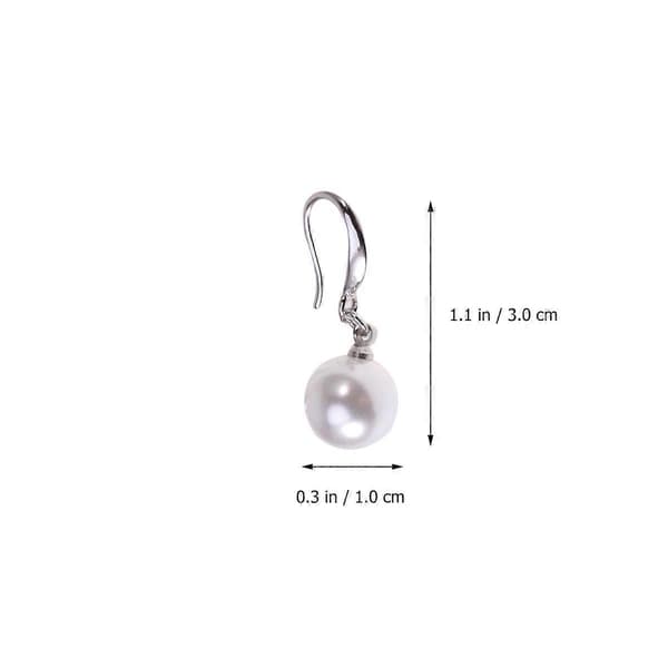 Anti-allergi Perleørering Enkel Dame Perleørering Personlighed Perleørering Lang Ørering Sølv
