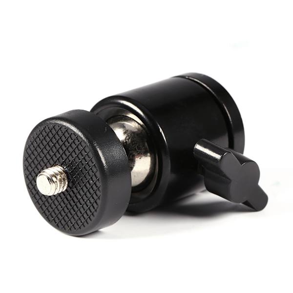 Ny 360° Mini Kuglehoved Beslag Montering Til 1/4\" Kamera Stativ & 3/8\" Flash Holder